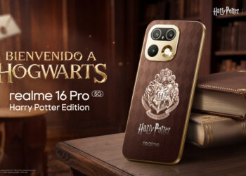 Realme revela el diseño de su móvil inspirado en Hogwarts con baúl de coleccionista
