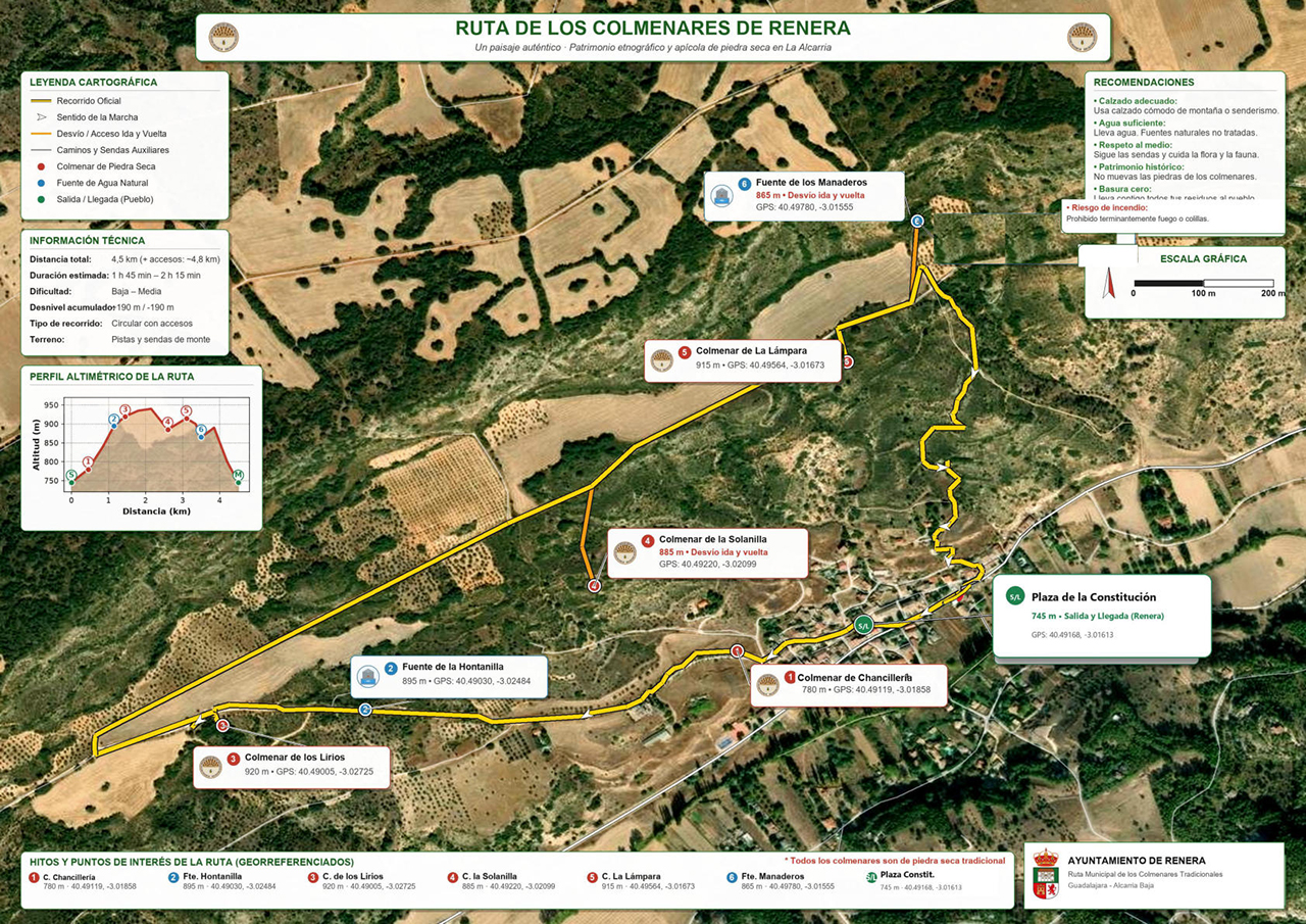 Renera estrena la ruta senderista de sus colmenares de piedra seca en la V Jornada de la Miel Renera estrena la ruta senderista de sus colmenares de piedra seca en la V Jornada de la Miel
