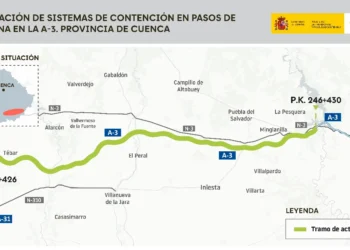 Transportes licita la adecuación de los sistemas de contención de vehículos en 20 pasos de la mediana en 65 km de la A-3