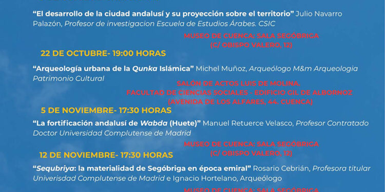 Un ciclo de conferencias desvela los últimos hallazgos arqueológicos de la Cuenca islámica Un ciclo de conferencias desvela los últimos hallazgos arqueológicos de la Cuenca islámica