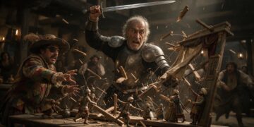 Este viernes, En un lugar de la Mancha Don Quijote destroza el Retablo y llega al río Ebro