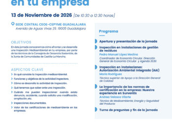 CEOE-Cepyme Guadalajara formará a las empresas para afrontar inspecciones ambientales y tramitar la Autorización Integrada