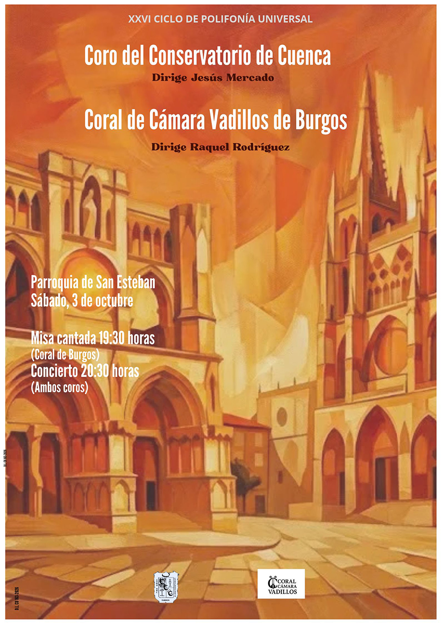 El Coro del Conservatorio de Cuenca y la Coral Vadillos de Burgos unen sus voces este sábado en San Esteban El Coro del Conservatorio de Cuenca y la Coral Vadillos de Burgos unen sus voces este sábado en San Esteban