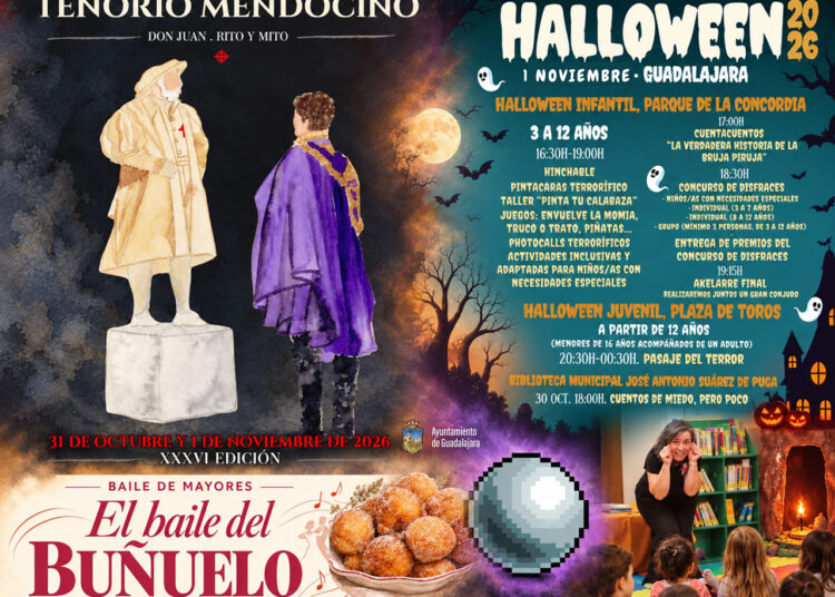 El Tenorio Mendocino recorre este fin de semana los palacios de Guadalajara y el luto por Urda traslada Halloween al domingo