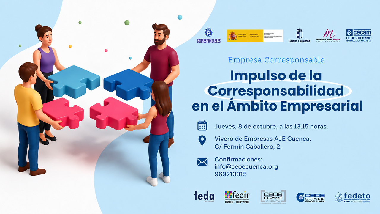 El tejido empresarial de Cuenca impulsa en Fermín Caballero una sesión de corresponsabilidad orientada a la conciliación laboral El tejido empresarial de Cuenca impulsa en Fermín Caballero una sesión de corresponsabilidad orientada a la conciliación laboral