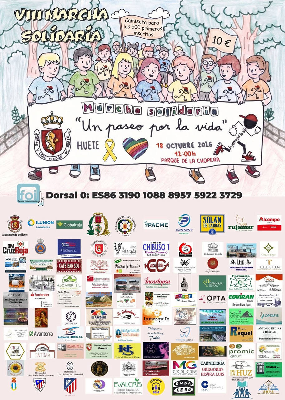 Huete se moviliza contra el cáncer infantil con su marcha solidaria Huete se moviliza contra el cáncer infantil con su marcha solidaria