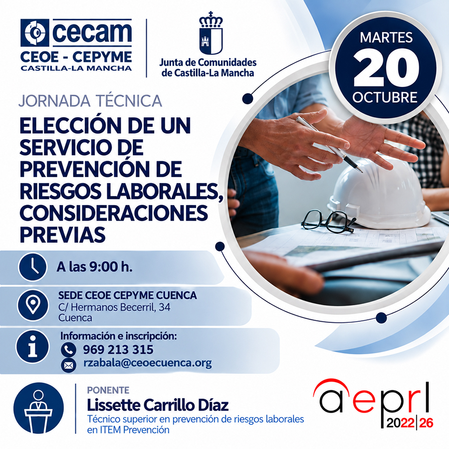 CEOE-Cepyme Cuenca asesora a las empresas de la provincia sobre cómo elegir su servicio de prevención laboral CEOE-Cepyme Cuenca asesora a las empresas de la provincia sobre cómo elegir su servicio de prevención laboral