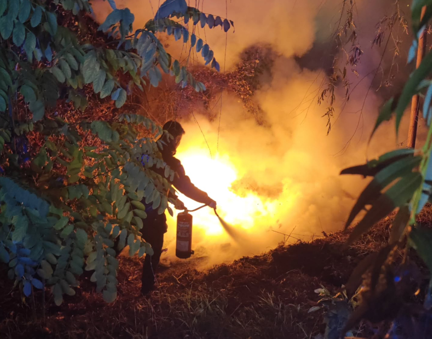 La Policía Local de Cuenca sofoca el incendio de un contenedor en la calle Antonio Maura y evita daños en una zona arbolada La Policía Local de Cuenca sofoca el incendio de un contenedor en la calle Antonio Maura y evita daños en una zona arbolada