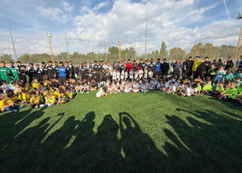 Los campos anexos del Pedro Escartín retoman la actividad en Guadalajara tras su renovación con más de 200 jóvenes futbolistas