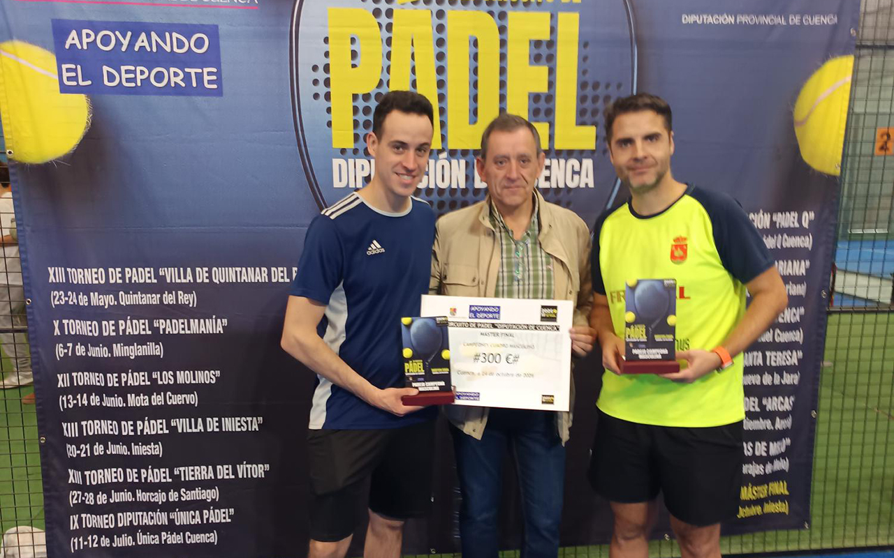 Los hermanos Pérez-Moneo firman un doblete en el Máster Final del Circuito de Pádel de la Diputación de Cuenca 1 Los hermanos Pérez-Moneo firman un doblete en el Máster Final del Circuito de Pádel de la Diputación de Cuenca