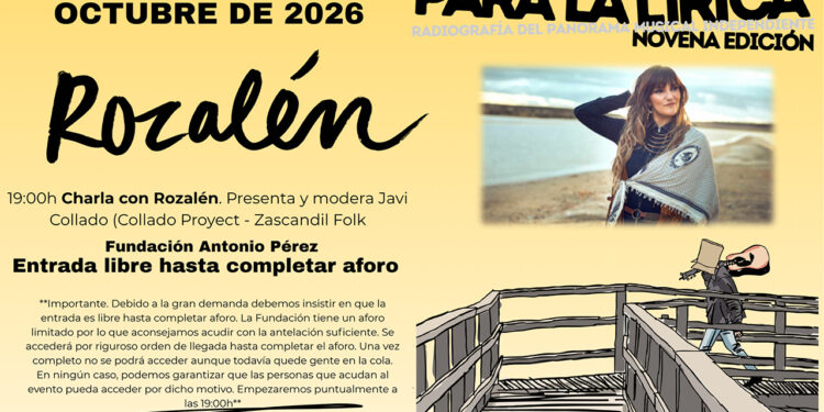 Rozalén y Javi Collado protagonizan un doble encuentro cultural este sábado en Cuenca en el ciclo «Malos tiempos para la lírica»