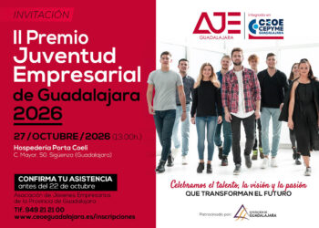 Sandra Calavia y Amadeo de Fe, de AF Motorsport, ganan la segunda edición de los Premios Juventud Empresarial de AJE Guadalajara
