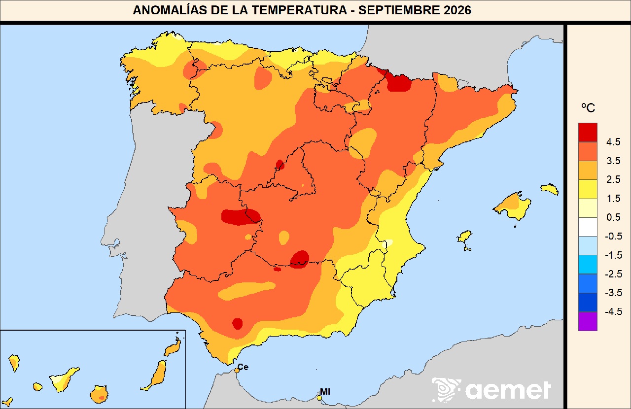 Septiembre de 2026 bate récords históricos de calor en Castilla-La Mancha con Molina de Aragón marcando la mínima peninsular Septiembre de 2026 bate récords históricos de calor en Castilla-La Mancha con Molina de Aragón marcando la mínima peninsular